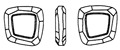 SWAROVSKI 4437 Cosmic Square Rings