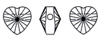 Swarovski 5942 Heart Large Hole Crystal Beads