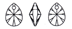 SWAROVSKI 6128 Mini Pear Pendants Xilion Cut