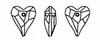 Swarovski 6240 Wild Heart Pendants