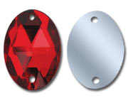 Lead Free Acrylic Sew On Oval Rhinestones