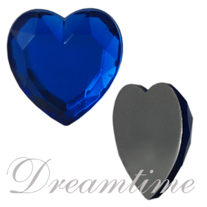 Flatback Acrylic Heart Rhinestones (Lead Free)