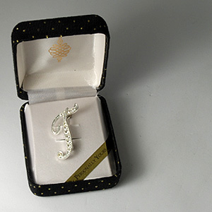 Rhinestone Monogram Pins