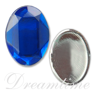 Flatback Acrylic Oval Rhinestones (Lead Free)