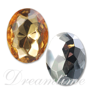 Lead Free Acrylic Fancy Oval Rhinestones