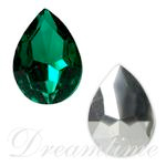 Lead Free West German Acrylic Pear Shaped Rhinestones