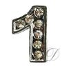 10mm Rhinestone Number Charms