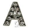 14mm Rhinestone Letter Charms with 8mm Holes