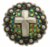Rhinestoned Cross Conchos