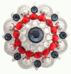 Rhinestoned Berry Conchos