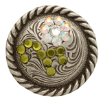 Rhinestoned Rope Edge Conchos