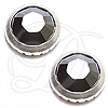 SWAROVSKI 2039 Ringed Hot Fix Crystals ss20 Jet Hematite/Silver