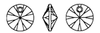 SWAROVSKI 6428 Xillion Rivoli Pendant 6mm Bronze Shade