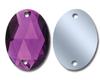 Sew On Acrylic (Plastic) Oval Rhinestones 18x13 Amethyst