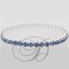 1 Row Stretch Rhinestone Bracelet Light Sapphire