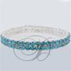 2 Row Stretch Rhinestone Bracelet Turquoise