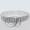 3 Row Stretch Rhinestone Bracelet Crystal