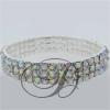3 Row Stretch Rhinestone Bracelet Crystal AB