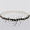1 Row Stretch Rhinestone Bracelet Jet