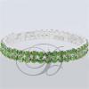2 Row Stretch Rhinestone Bracelet Peridot