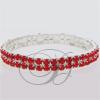 2 Row Stretch Rhinestone Bracelet Light Siam