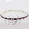 1 Row Stretch Rhinestone Bracelet Amethyst/Light Amethyst
