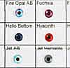 Swarovski 2028 Rhinestones FlatBack Color Chart