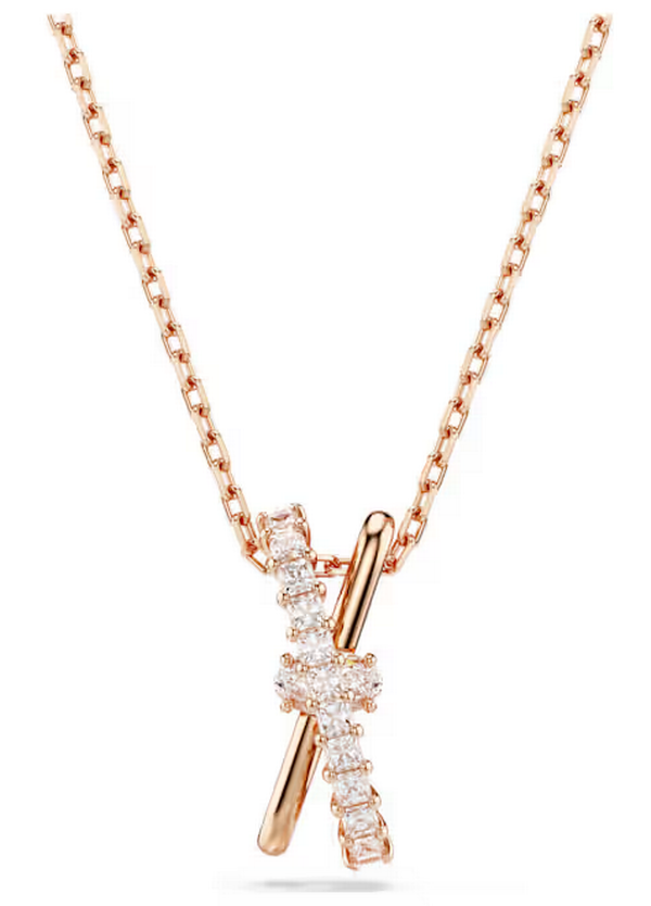 Swarovski Hall newest Swan Strandage, Gray, Rose Gold Plating Long Necklace